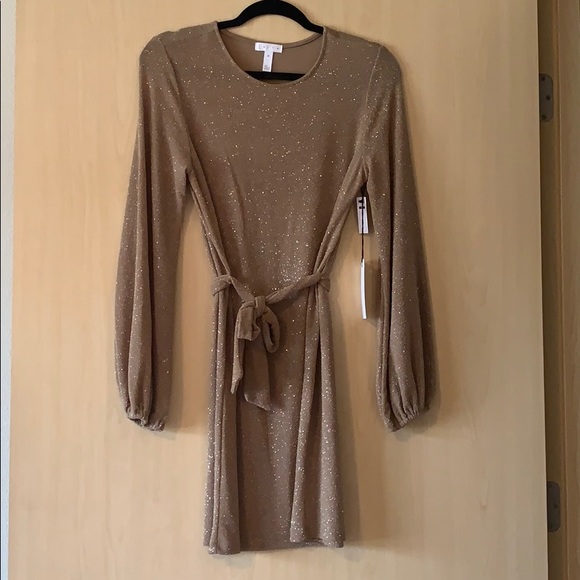 Leith Women’s Metallic Gold Dress XS - Picture 2 of 10